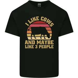 I Like Cows & 3 People lustiger sarkastischer Spruch Herren Baumwolle T-Shirt Tee Top - Bild 1 von 93