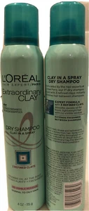 L'Oreal Paris Hair Expert Extraordinary Clay Dry Shampoo 4 oz Each Lot of 2 - Picture 1 of 1