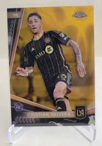 2024 TOPPS CHROME MLS CRISTIAN OLIVERA RC GOLD LAVA #155 LAFC - Picture 1 of 2