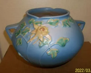VASO VINTAGE ROSEVILLE ART POTTERY "COLUMBINE" #400-6" - QUASI NUOVO - PULITO - Foto 1 di 12