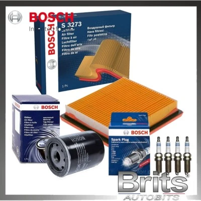 KIT DE SERVICIO para Nissan Micra 1.2 SE MK3 K12 – Filtro de aire de aceite Bosch + bujías Foto 1 de 4