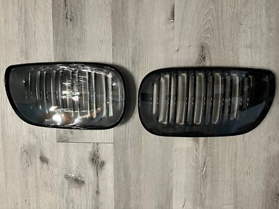 Reemplazos de parrilla de riñón negro brillante BMW X5/X6 E70/E71 2007-2014 listones dobles Foto 1 de 4
