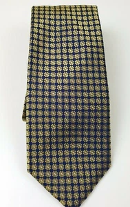 Club Room Men’s Silk Blend Tie Gold & Blue Flowers One Size Fits All - Picture 1 of 3