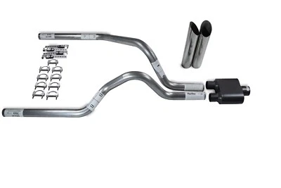 Dodge Dakota 97-05 2.5" Dual Truck Exhaust Kits 1 Chamber Muffler Slash Tips Foto 1 de 4