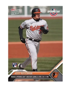 2023 Topps Now Adley Rutschman Rookie Card RC Makes Opening Day History 5/5 RBI - Picture 1 of 2