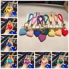 Heart Love Leather Rope Colorful Heart  Key Chain  Phone Accessories