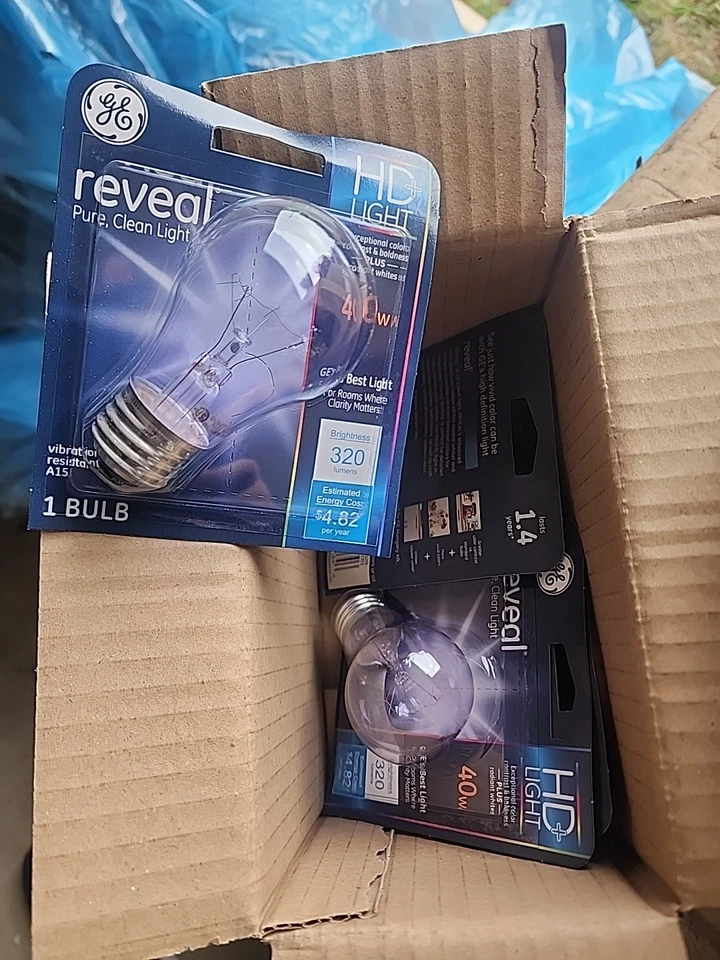 GE Reveal HD+Light Bulb, 40w, A15, 4 per Order, FREE SHIPPING - Image 1 of 1