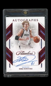 2022/23 Panini Flawless Basketball Dirk Nowitzki /25 On Card Auto Ruby Red - Bild 1 von 2