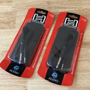 2X Hosa CMP-305 3,5 mm Mono TS auf 1/4" TS KABEL - 5 FUSS - PERFEKTE SCHALTUNG - Bild 1 von 4