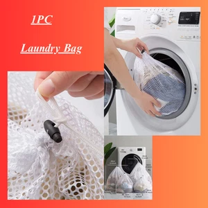 Laundry Bag Mesh Net Bags Laundry Bag Reusable For Bathroom Dress Pants Shoes - Picture 1 of 7