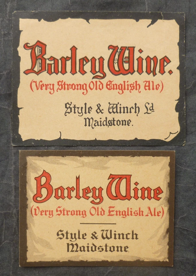 Beer Labels, Maidstone, Kent ( Style & Winch, Medway Brewery ) - Image 1 of 1