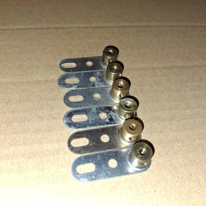 6 X #62A ZINC  MECCANO STAMPED CRANK(ALL THREADED) - Picture 1 of 2