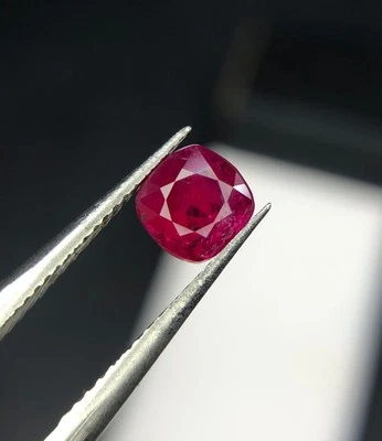 0.75Cts Natural Ruby Red Color Cushion Shape loose gemstone From Afghanistan - Image 1 of 4