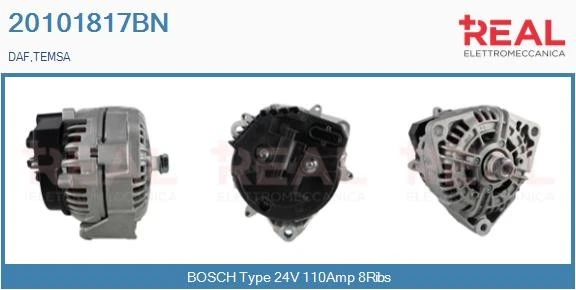 20101817BN REAL Alternatore per DAF,TEMSA - Immagine 1 di 1