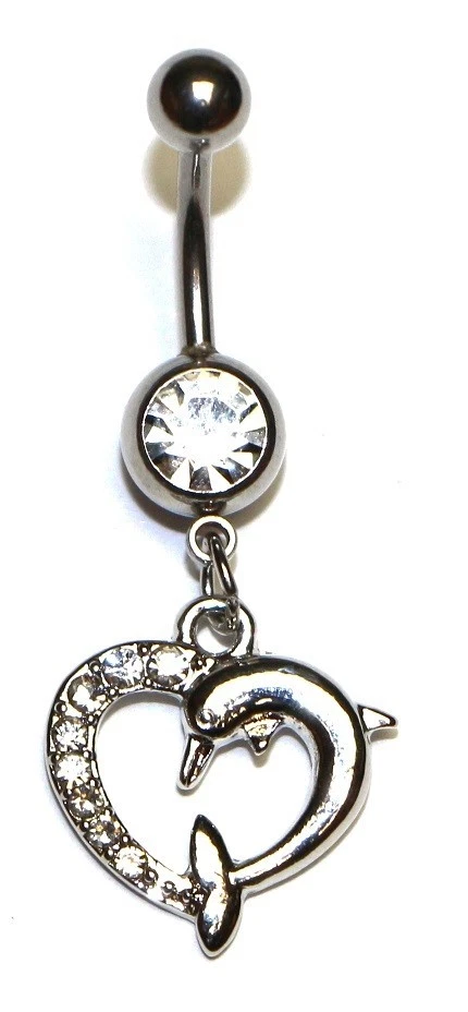 Hypoallergenic surgical steel clear Cubic Zirconia stone silver plated - Image 1 of 1