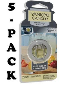 5er Set Yankee Candle Iced Berry Lemonade Smart Car Vent Clip Lufterfrischer - Bild 1 von 1