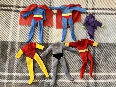 "Lote de traje/mono vintage Mego para figuras de acción de 8"" Superman Batman y más" Foto 1 de 4