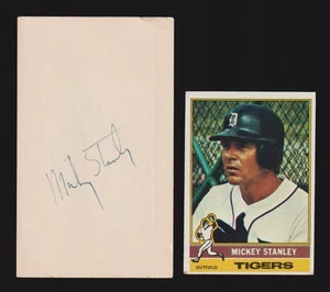 Mickey Stanley (debut 1964) autógrafo firmado por los Tigres de Detroit automático 3x5 índice certificado de autenticidad - Imagen 1 de 1
