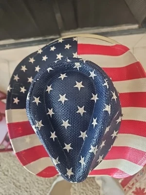Milani American Flag Straw Hat, One Size - Image 1 of 3