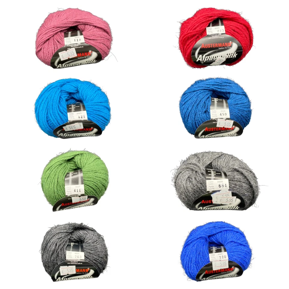 Austermann Alpaca Silk, Wolle 50g, mit Farbauswahl! - Bild 1 von 1