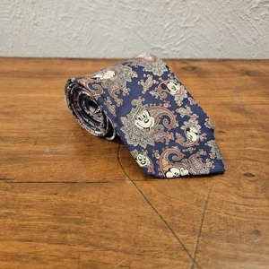 VTG Balancine Presents The Tie Works Disney Mickey Mouse Paisley Necktie Blue - Picture 1 of 3