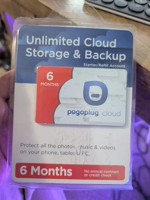 POGOPLUG CLOUD STORAGE & BACKUP 6-Month Unlimited Cloud Storage -Starter/Refill - Image 1 of 2
