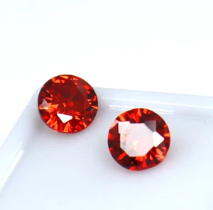 Orange Sapphire Certified AAA+ Quality Natural Loose Gemstone Round Cut 2.80 Ct - Picture 1 of 9