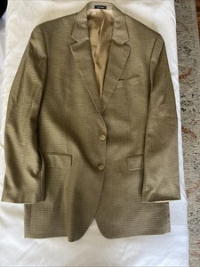 Ralph Lauren for Dillards 46L Houndstooth Sport Coat - Blazer - Tan - Picture 1 of 10