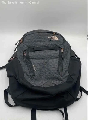 The North Face Womens Black Gray Surge Adjustable Strap Travel Backpack - Image 1 of 4