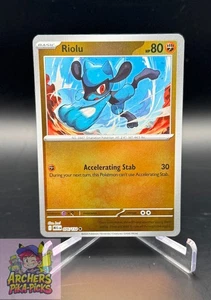 RIOLU-076/132-NM-REVERSE HOLO-POKEMON-MEGA EVOLUTION-SHIPPING INCLUDED! - Picture 1 of 1