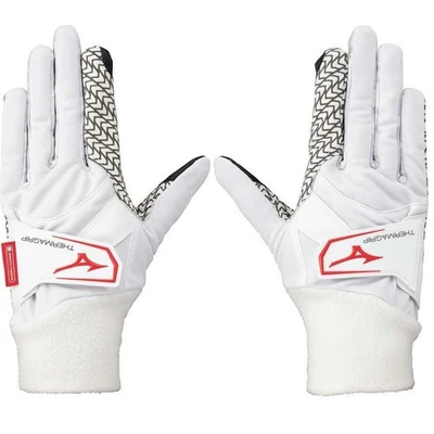 MIZUNO ThermaGrip女式高尔夫手套(双手用)白色WM — 第 1/4 张图片