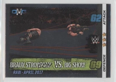 2017 WWE Slam Attax 10th Edition OMG Mirror Foil Braun Strowman vs Big Show #52 - Image 1 of 2