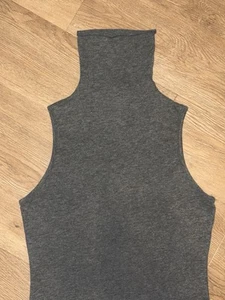 BANANA REPUBLIC camicia donna grigia scollo a tartaruga senza maniche taglia S - Foto 1 di 4