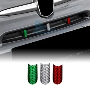 Cubierta de parrilla delantera estilo bandera de Italia fibra de carbono para Abarth 595 695 2017-2023 - Imagen 1 de 11