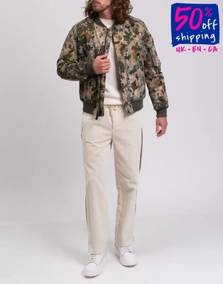 RRP€710 SPIEWAK GOLDEN FLEECE Bomber Jacket Size M Camouflage Padded Made in USA - Image 1 of 4