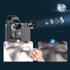 200X Phone Microscope Black Portable USB Charging 110mah With CPL Filter IP - Zdjęcie 1 z 12