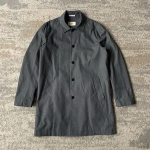 Folk Mens Raincoat Mac Grey Medium Waterproof Mid Length Lined Waterproof - Picture 1 of 11