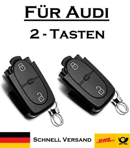 2x Klappschlüssel Gehäuse für Audi 2 Tasten PKW Fernbedienung KS11 - Akku CR2032 - Bild 1 von 3