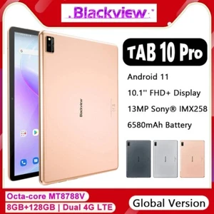 10.1'' Blackview TAB 10 Pro Dual 4G LTE WIFI Tablet 8GB+128GB Android 11 Face ID - Picture 1 of 17