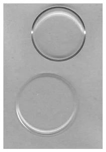 Uhrglas, Glas Armbanduhren, hoch gewölbt, Kunststoff 120 - 380 (12,0 - 38,0 mm) - Bild 1 von 1