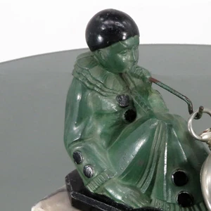 Art Decó Soporte Reloj Arlequín Francia Metal Fundido° de Bolsillo - Imagen 1 de 12