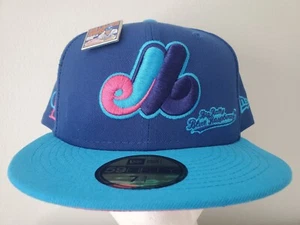 RARE New Era x Big League Chew Montreal Expos Fitted Hat Size 7 3/4 with LE Pin - Picture 1 of 7