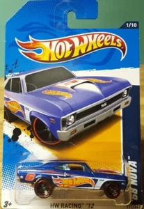 Hot Wheels '68 Chevy Nova SS HW Racing Logo 1:64 Scale New 2012 - Picture 1 of 8
