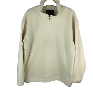 Pullover HEAD Exploration Sports 1/4 cremallera para hombre blanco mediano LS polar logotipo - Imagen 1 de 6