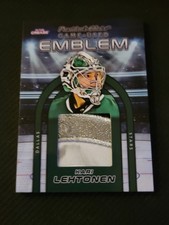 2022 IN THE CREASE KARI LEHTONEN GUE-22 #ed 5/10 GAME USED EMBLEM PATCH 3 COL