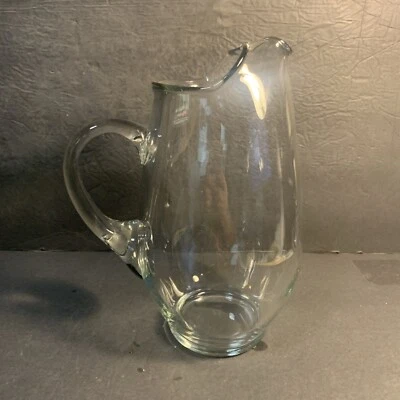 Libbey Mario Glass Pitcher, 90-ounce Handmade in Mexico 10.75"H x 8"W - Image 1 of 4