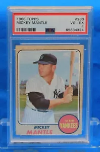 1968 TOPPS # 280 Mickey Mantle PSA 4 VG-EX # 65834324 NEW YORK YANKEES !!! - Picture 1 of 2