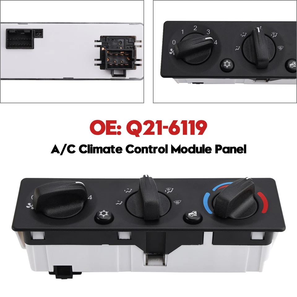 A/C Climate Control Module Panel Q21-6119 for Peterbilt Truck A3 - Image 1 of 4