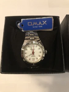 Omax Men’s Watch With Diamonds, Never Worn: Original Tags & Package - Picture 1 of 6