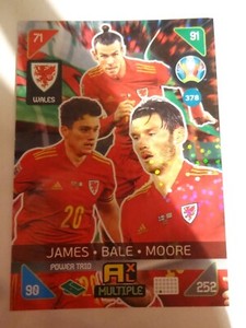 2020 PANINI Adrenalyn Euro kick off JAMES BALE MOORE NO. 378 WALES